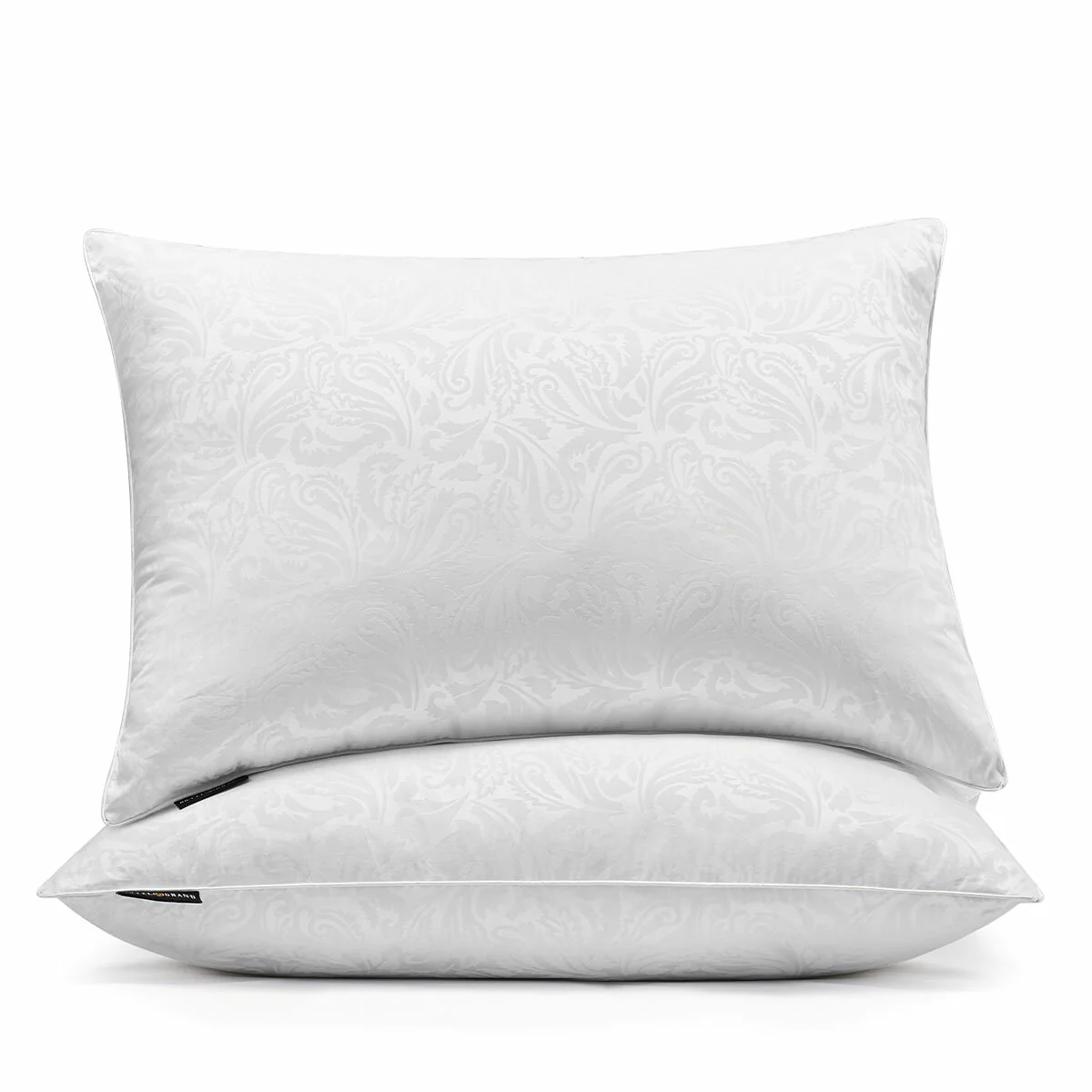 Hotel Grand Breathable Down Alternative Pillow 2 Pack Jumbo White Gel Fiber - Image 2