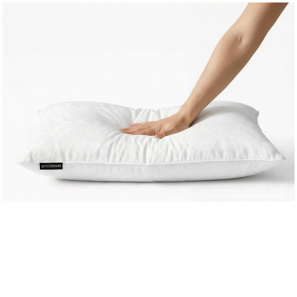 Hotel Grand Breathable Down Alternative Pillow 2 Pack Jumbo White Gel Fiber - Image 3