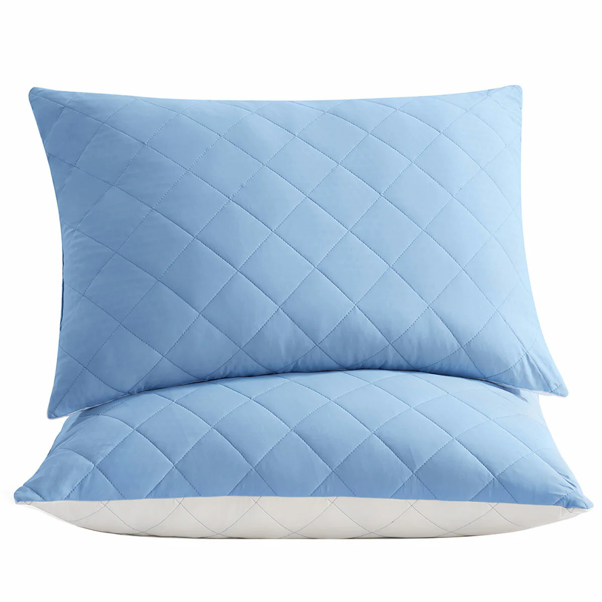 Hotel Grand Breathable Extra Cooling Pillow 2 Pack PCM White/Blue K222220 - Image 2