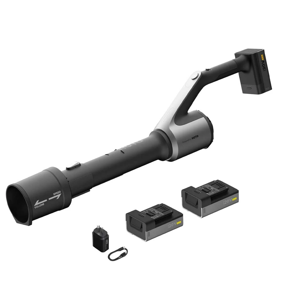 Hoto 20V Leaf Blower 720CFM QWCYJ001 Portable Black & Silver