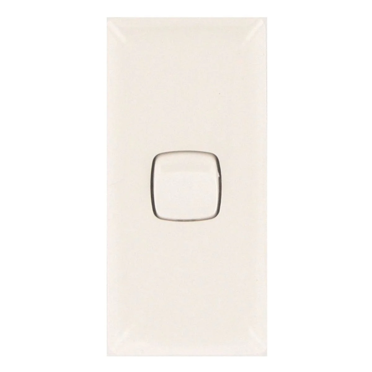 HPM 1 Gang Architrave Switch Gloss White 4mm Slim Design