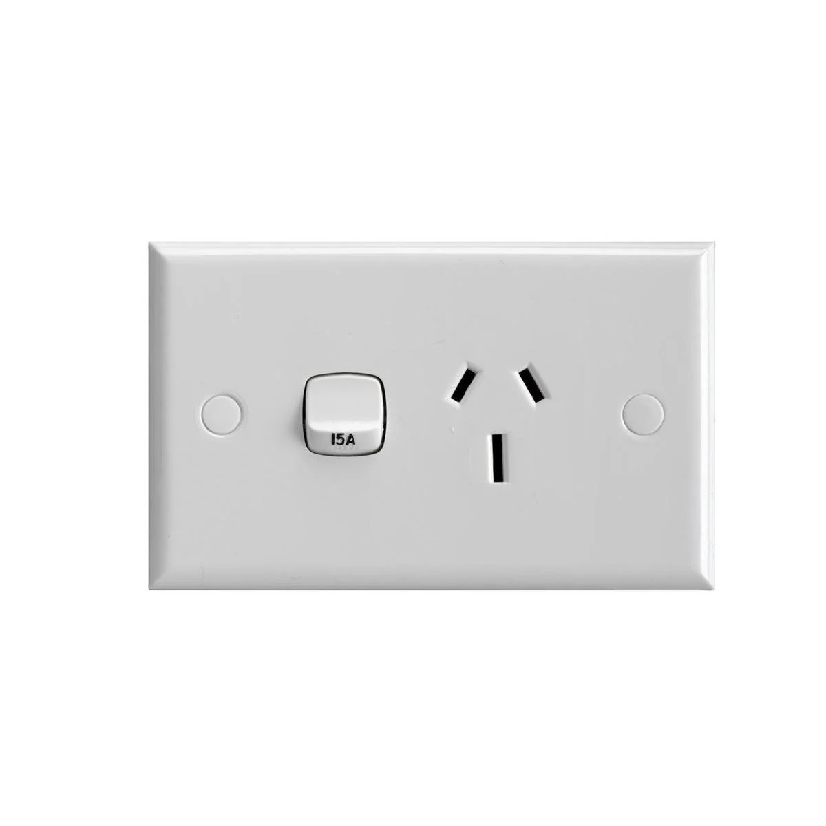 HPM 15A White Single Powerpoint 114mm Plastic Reliable Home Use