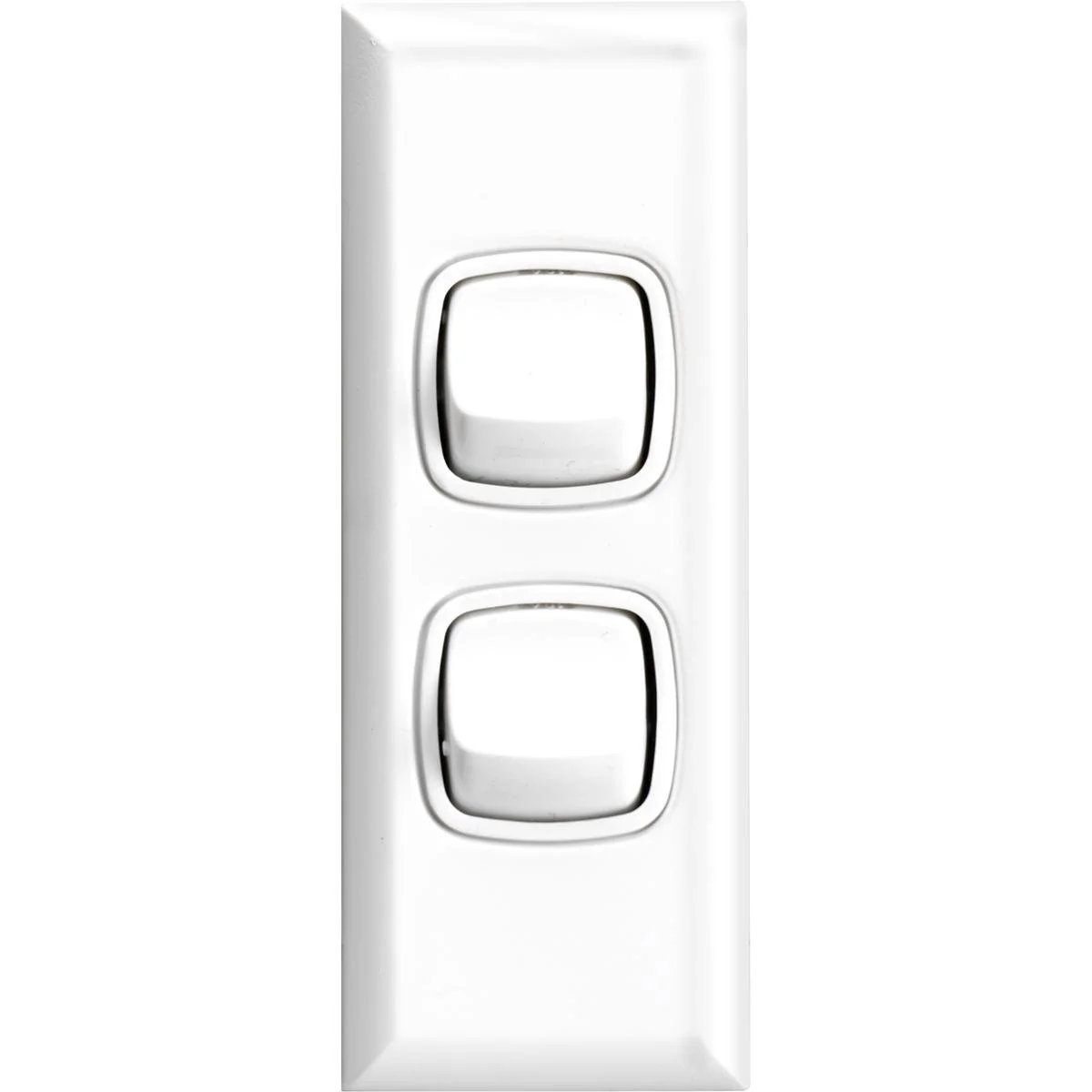 HPM 2 Gang Architrave Switch - 84mm x 35mm - ABS Plastic - Indoor Use