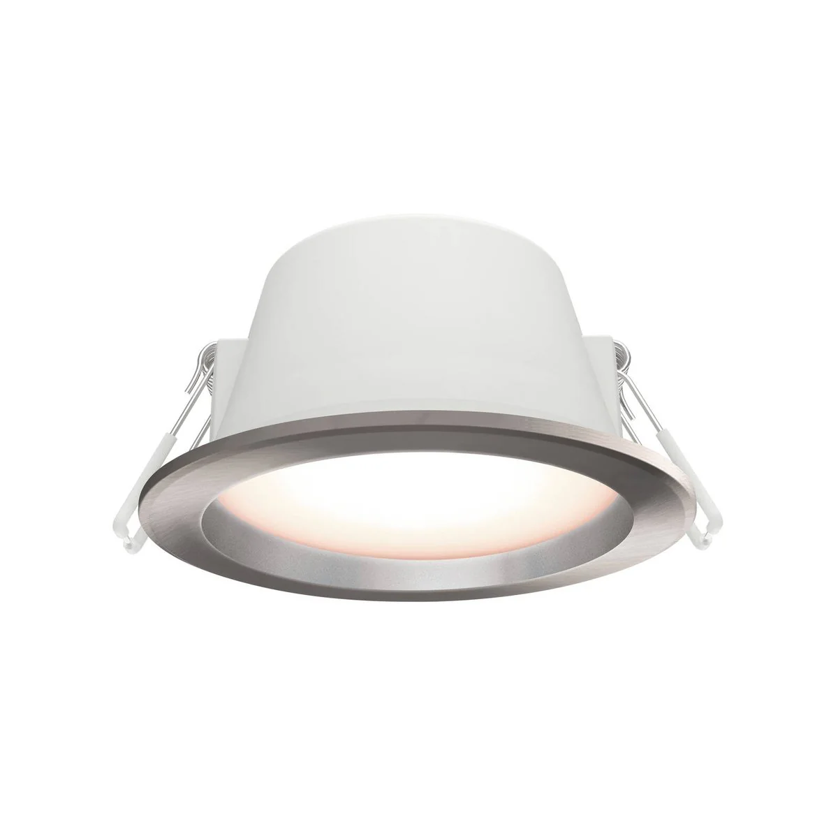 HPM Alina LED Downlight 7W 90mm - Tri Colour - Brushed Chrome - Dimmable - Image 2