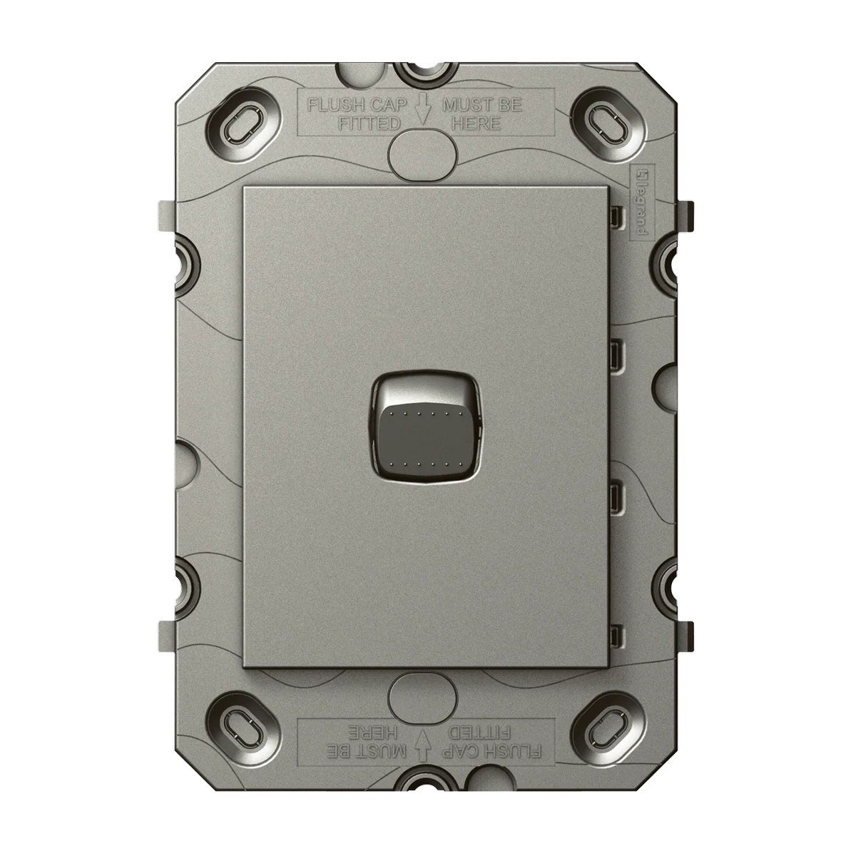 HPM Arteor 1 Gang Wall Switch Grid 113mm x 77mm Magnesium - Modern Design