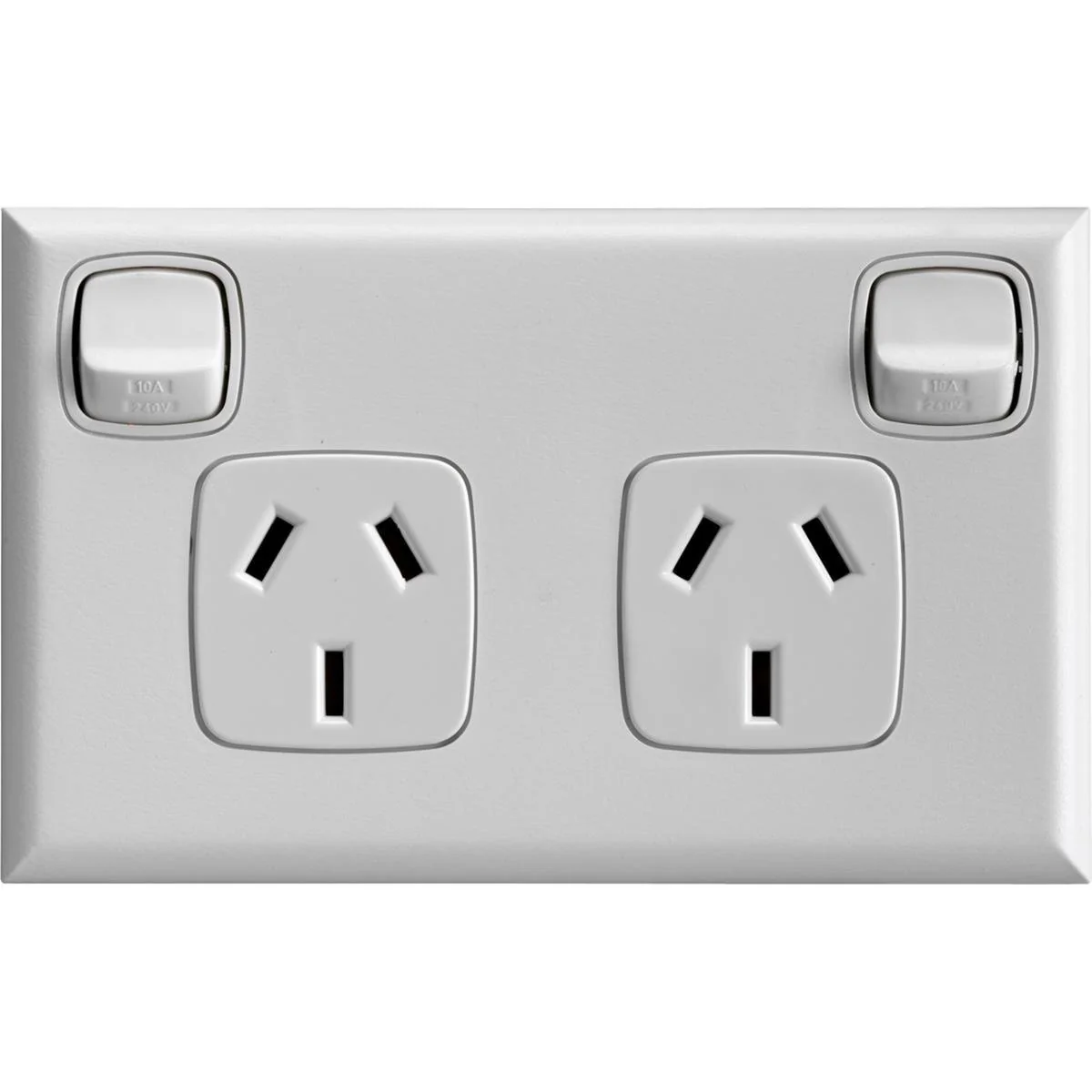 HPM Double Power Point - 73x117mm - ABS Plastic - Indoor Use