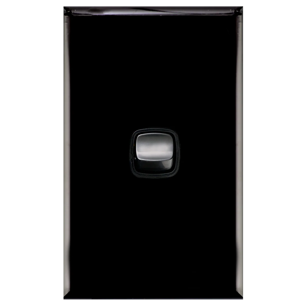 HPM Excel 1 Gang Light Switch - Matt Black - 73mm x 117mm - Durable