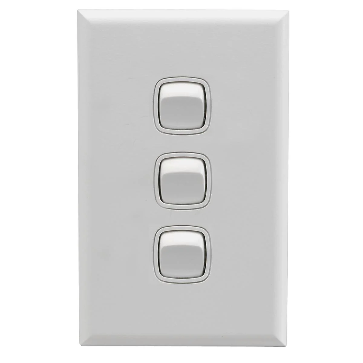 HPM Excel 3 Gang Wall Switch - 73mm x 117mm - Plastic - Durable Design