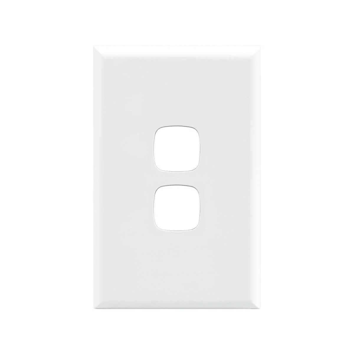 HPM Excel Coverplate - 2 Gang - Matt White - Durable Plastic - Easy Install