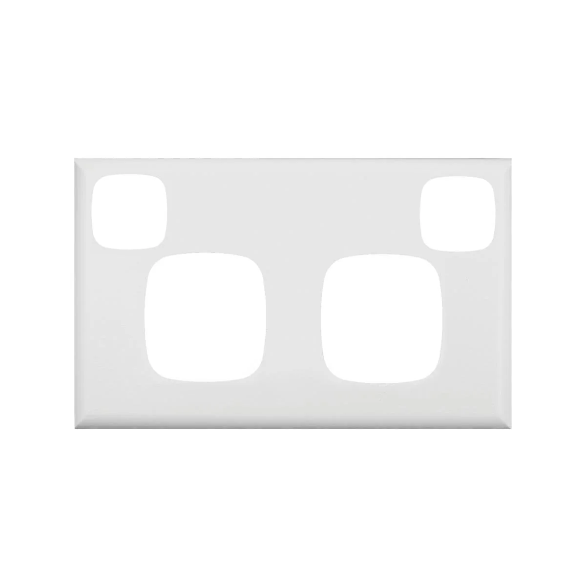 HPM Excel Double Powerpoint Coverplate - White - 117mm - Plastic - Durable
