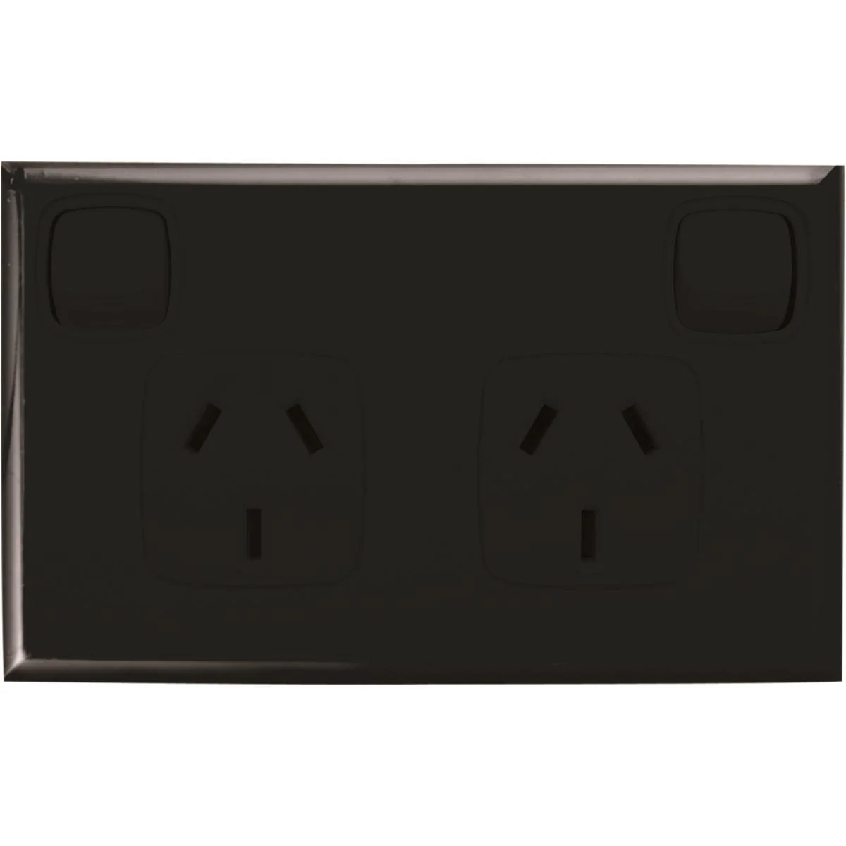 Hpm Excel Double Powerpoint - Matt Black - 73mm x 117mm - Durable ABS
