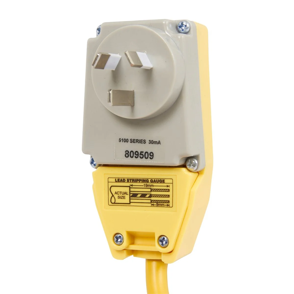 HPM Extension Lead - 1.6m - PVC - Inbuilt RCD Safety Switch - Image 2