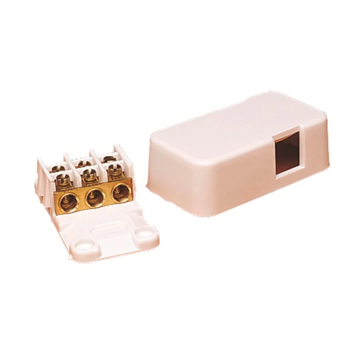 HPM Miniature Junction Box - 3 Terminals - 37mm x 68mm - Plastic - Safe