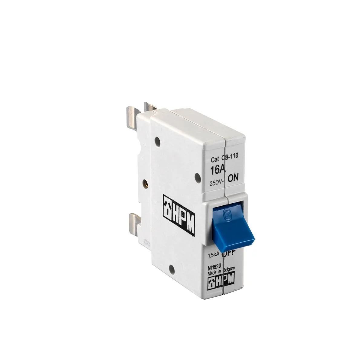 HPM Plug-In Circuit Breaker - 16A - Plastic - Tool-Free Reset