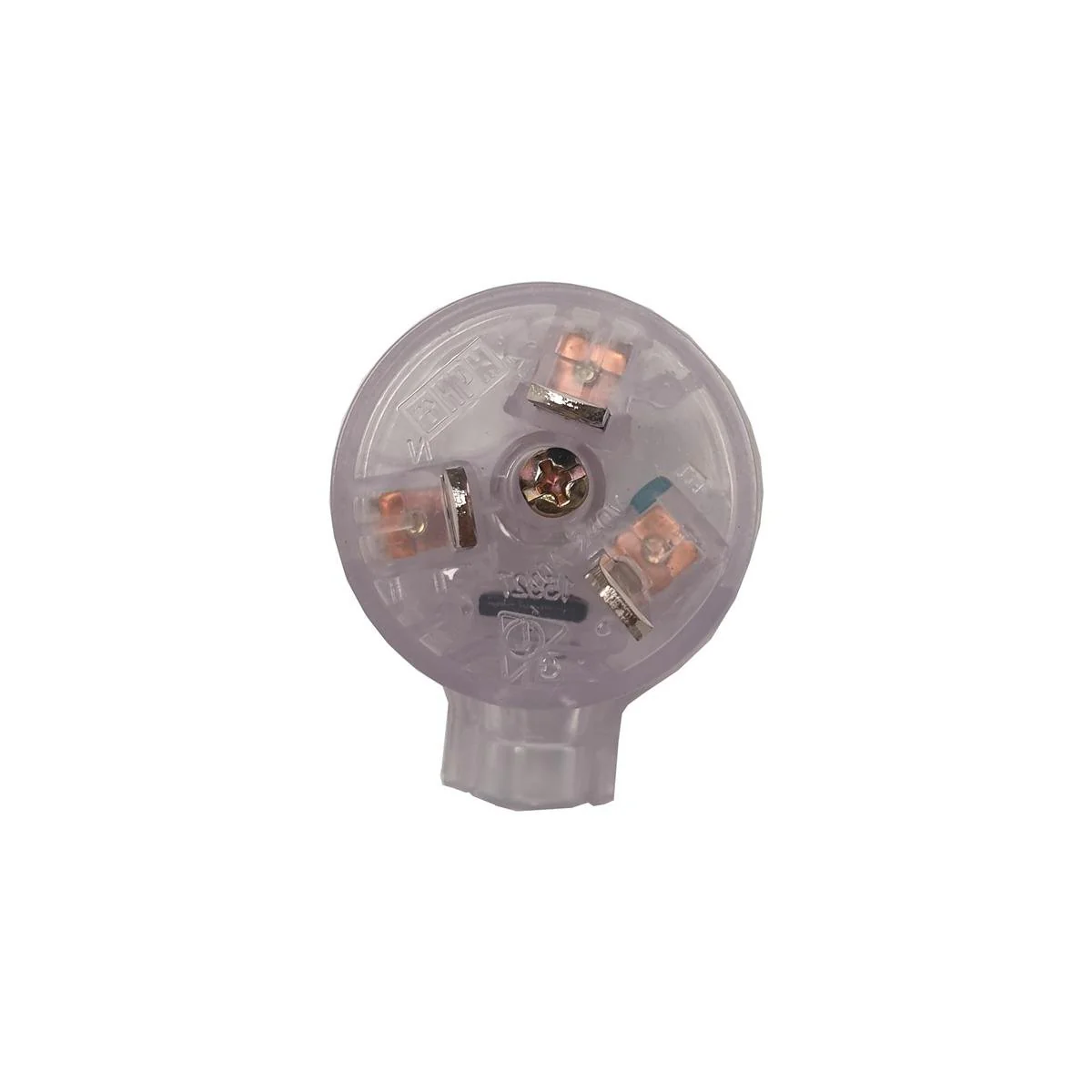 HPM Side Entry Plug Top - 10A - Clear - Slimline Design