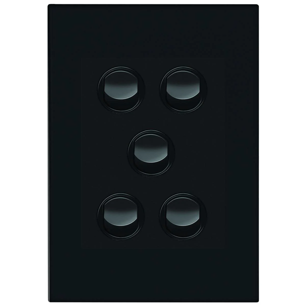 HPM Vivo 5 Gang Wall Switch - 85mm x 118mm - Grey - Durable Design