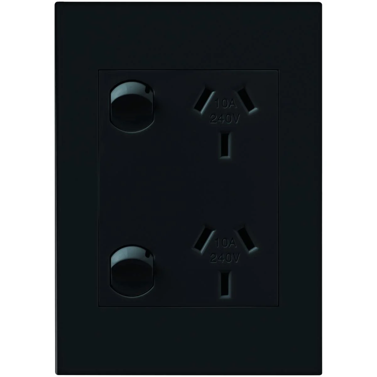 HPM Vivo Vertical Double Powerpoint 2 Gang 85mm x 118mm Grey - Indoor Use