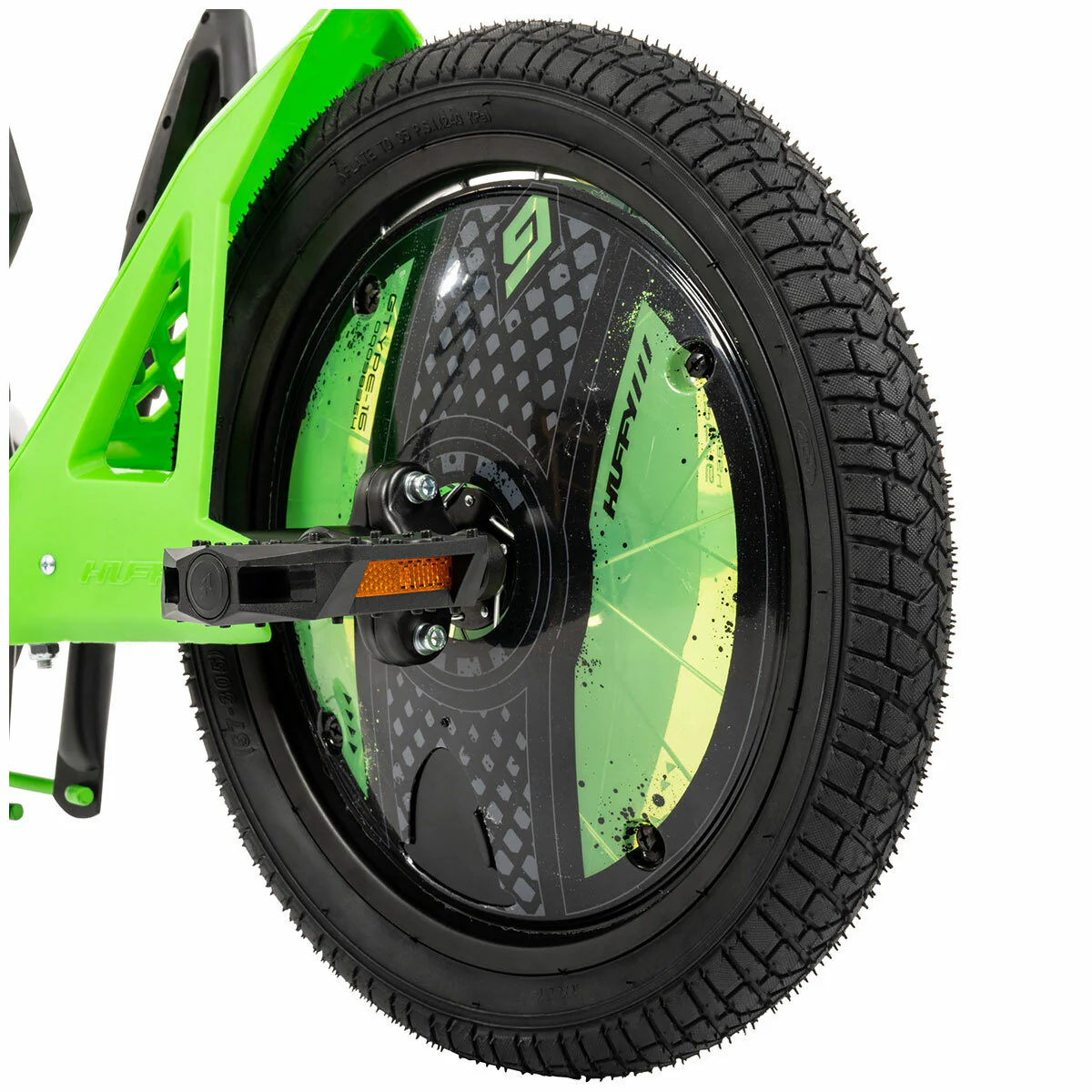 Huffy Green Machine Drift Trike 40.6cm 16in Wheels Green 98364 Durable - Image 11