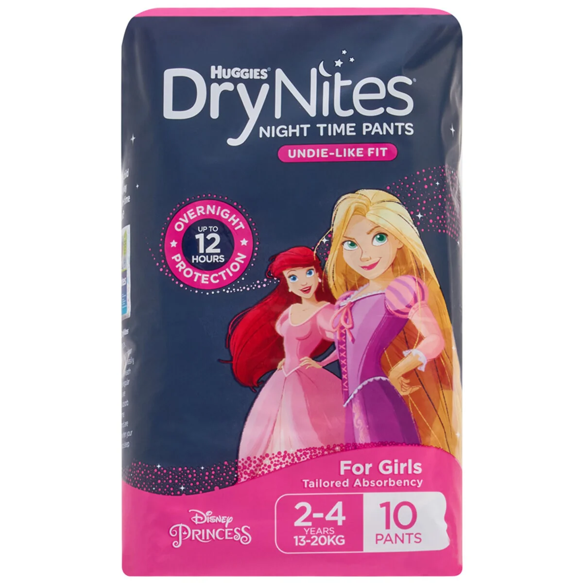 Huggies Drynites Night Time Pants for Girls Disney Size 2-4 Years 60 Pack - Image 2