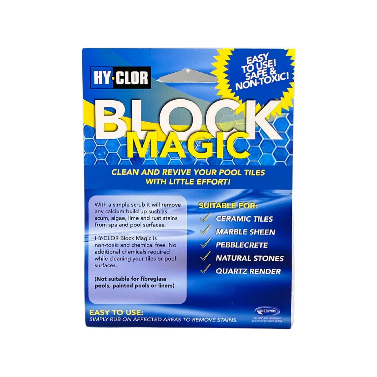Hy Clor Magic Block - 110mm - Chemical Free - Pool Stain Remover - Image 5