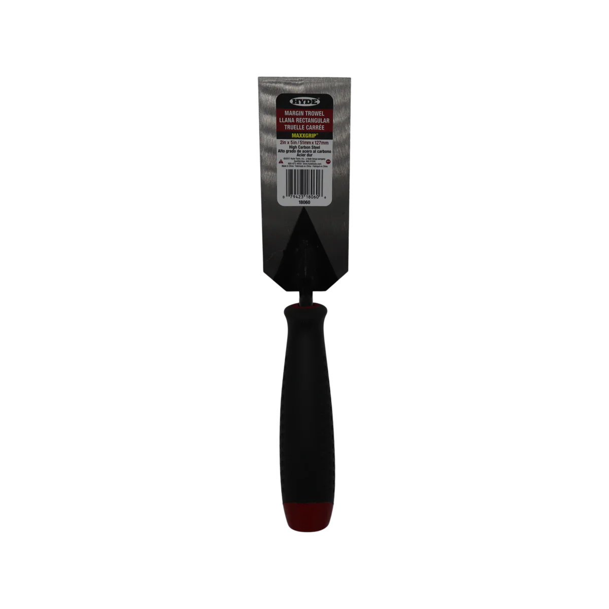 Hyde Margin Trowel - 51 x 127mm - High Carbon Steel - Ergonomic Handle