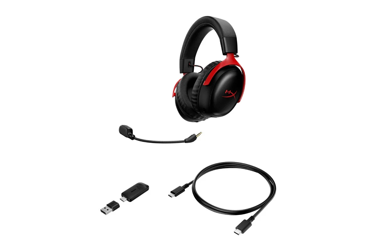 HyperX Cloud III S Wireless Gaming Headset Black Red - Image 8