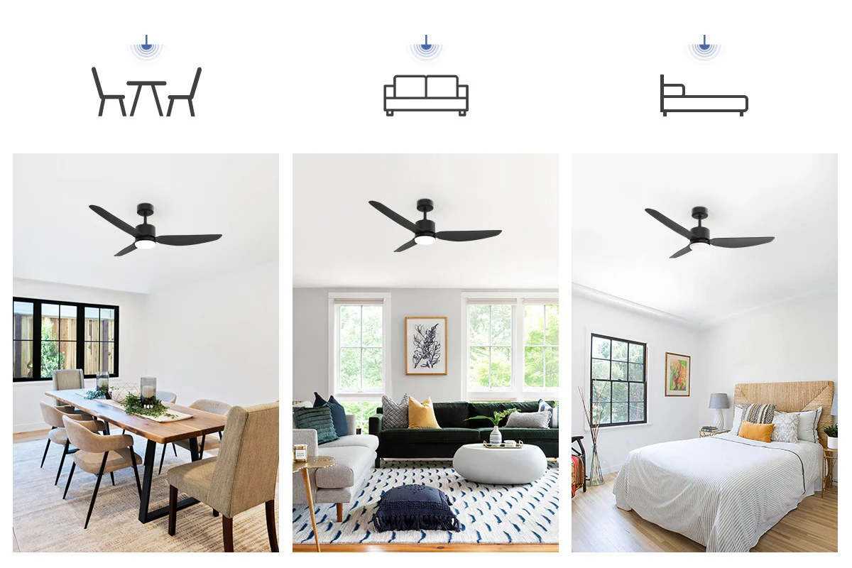 Hyundai 132cm Black DC Motor Ceiling Fan with Dimmable LED Light - Image 10