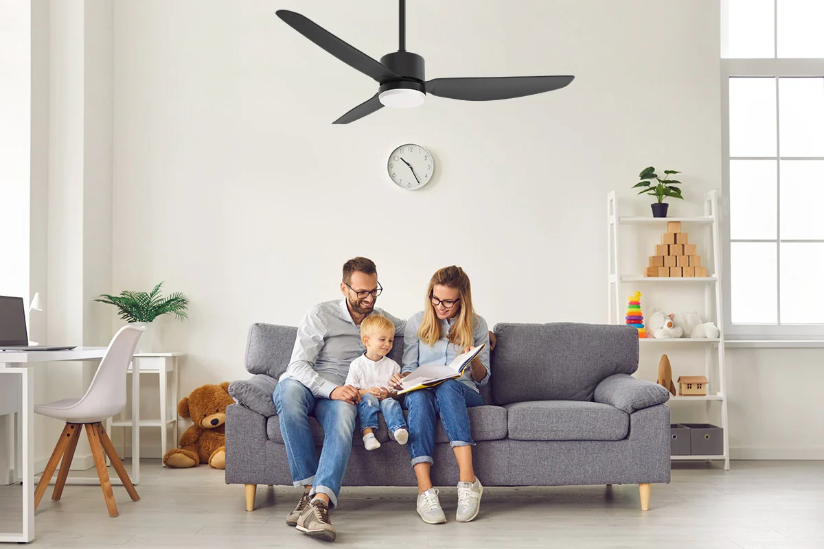 Hyundai 132cm Black DC Motor Ceiling Fan with Dimmable LED Light - Image 7