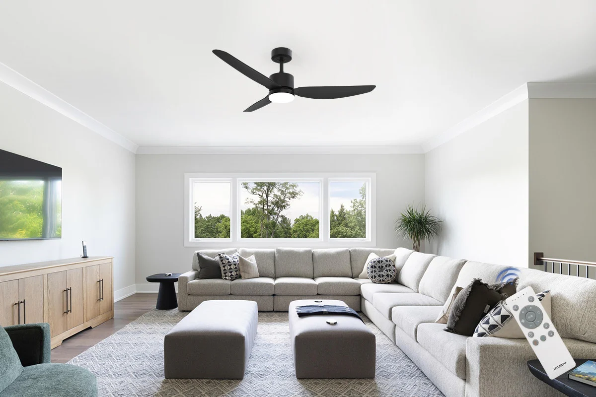 Hyundai 132cm Black DC Motor Ceiling Fan with Dimmable LED Light - Image 8
