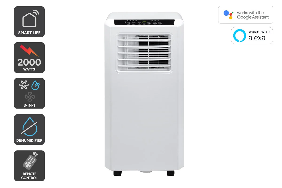Hyundai 2.0kW Smart Portable Air Conditioner 7000 BTU Alexa Google