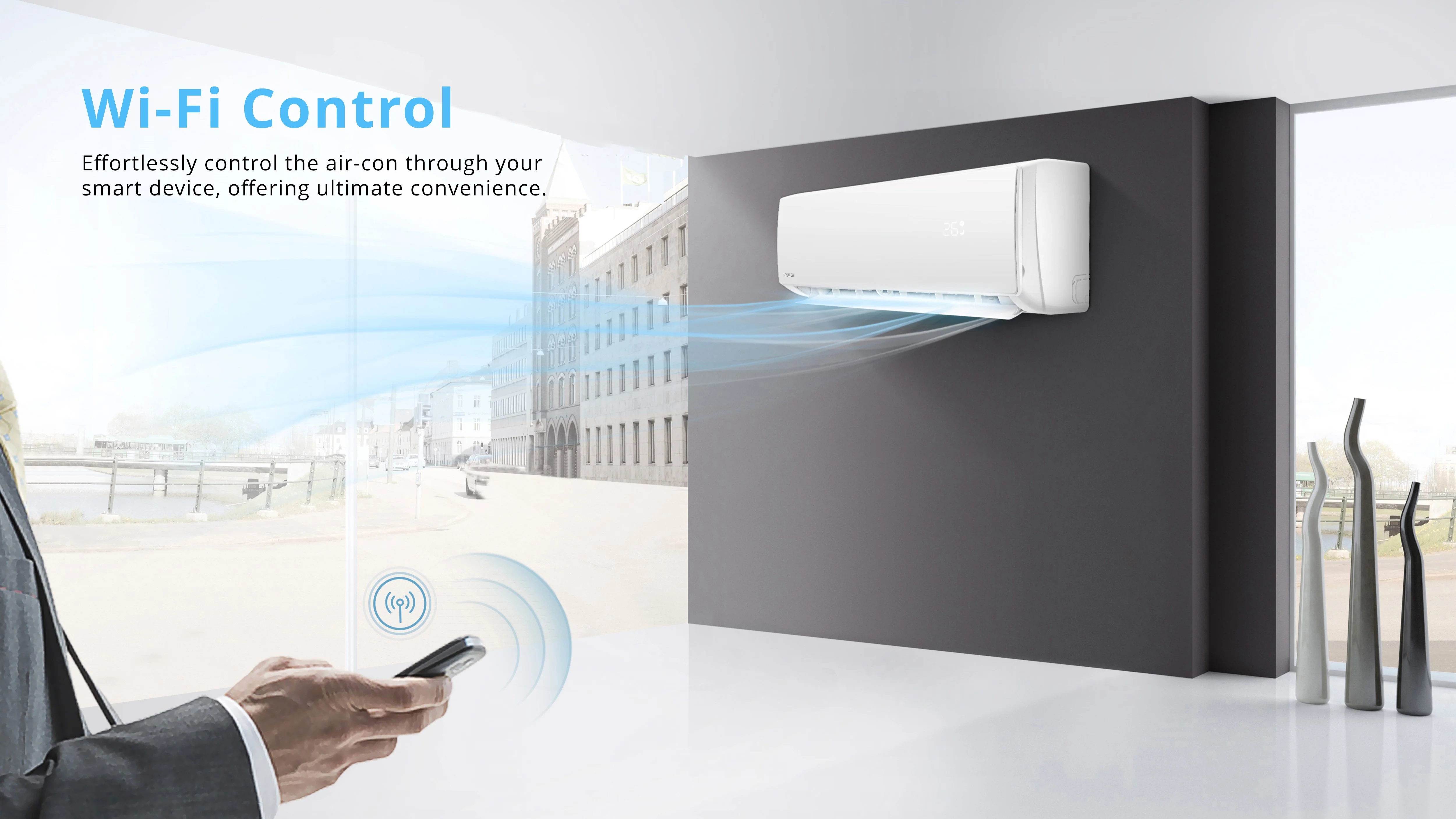 Hyundai 8.8kW Inverter Smart Split System Air Conditioner Reverse Cycle - Image 6