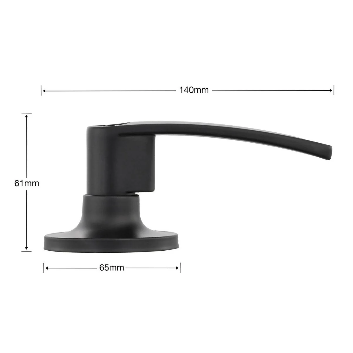 Ikonic Black Matte Norr Entrance Lever Set - 185mm x 188mm x 65mm - Secure Key Lock - Image 5