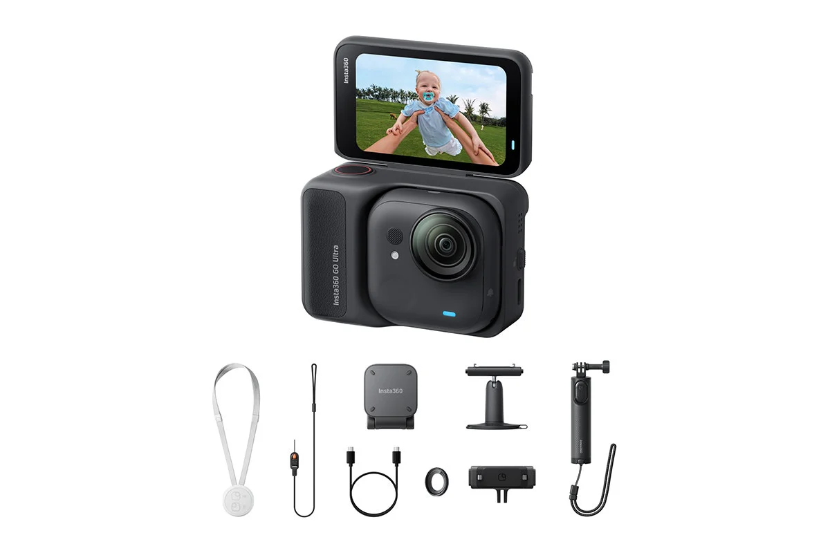 Insta360 GO ULTRA Creator Bundle Black 4K 60fps POV Action Camera