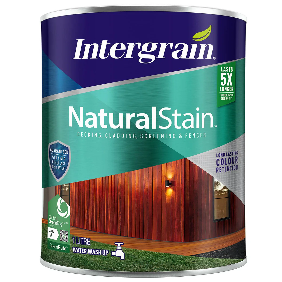 Intergrain NaturalStain - 1L - Water Based - Charcoal Colour
