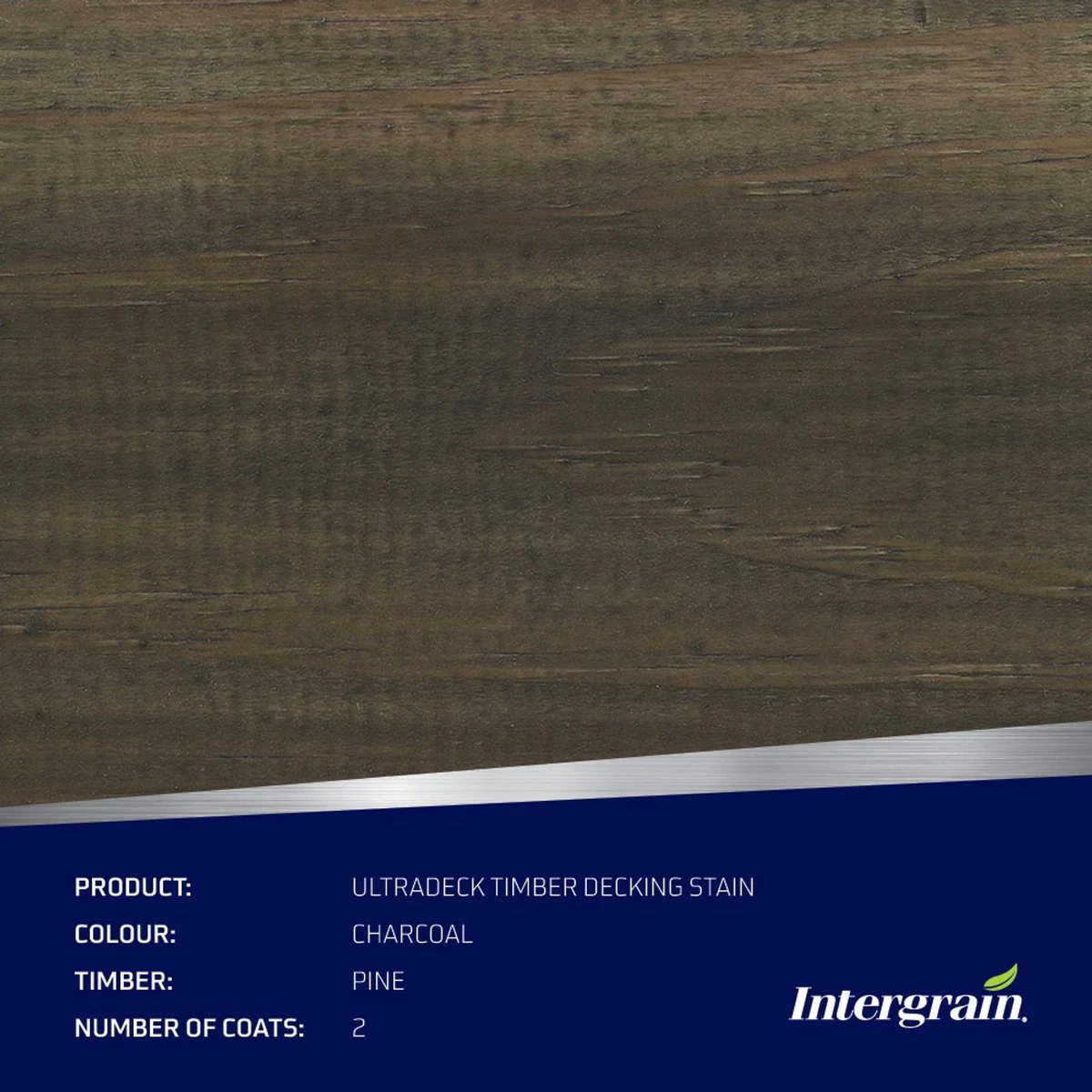 Intergrain NaturalStain - 250ml - Water Based - Charcoal Timber Stain - Image 2