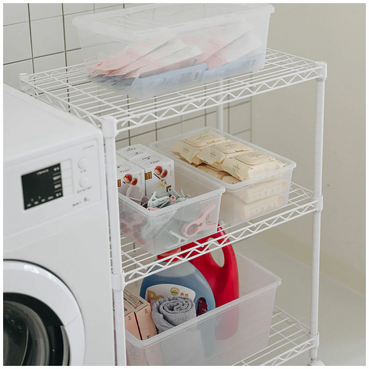 Iris Stackable Storage Box 11 Litre Capacity 8 Pack Clear Plastic - Image 3