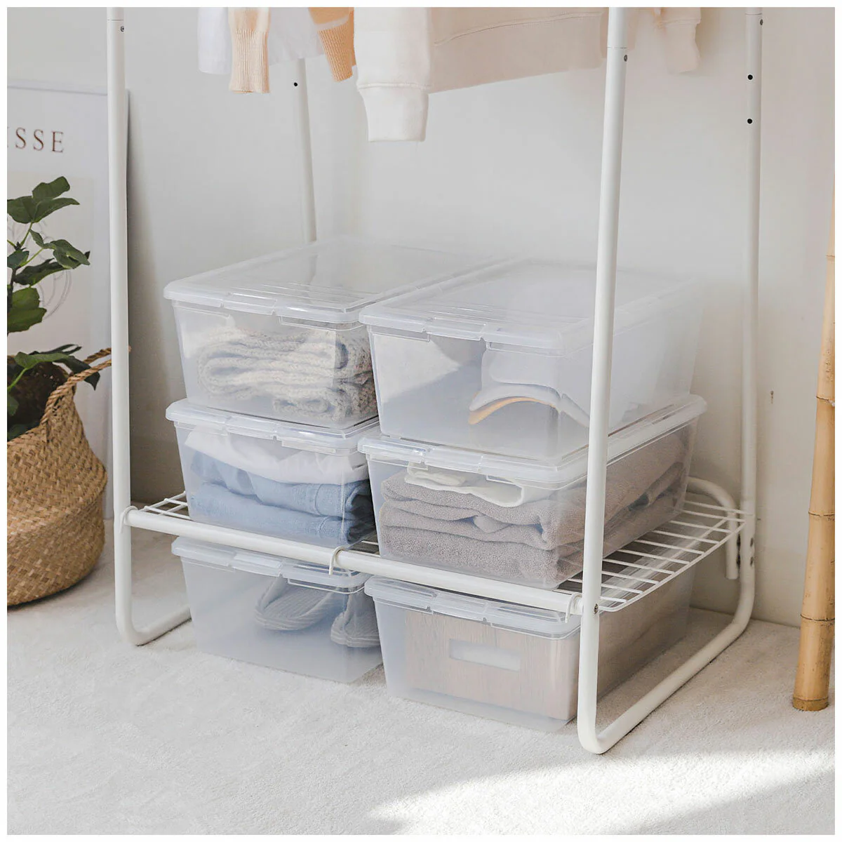 Iris Stackable Storage Box 11 Litre Capacity 8 Pack Clear Plastic - Image 5