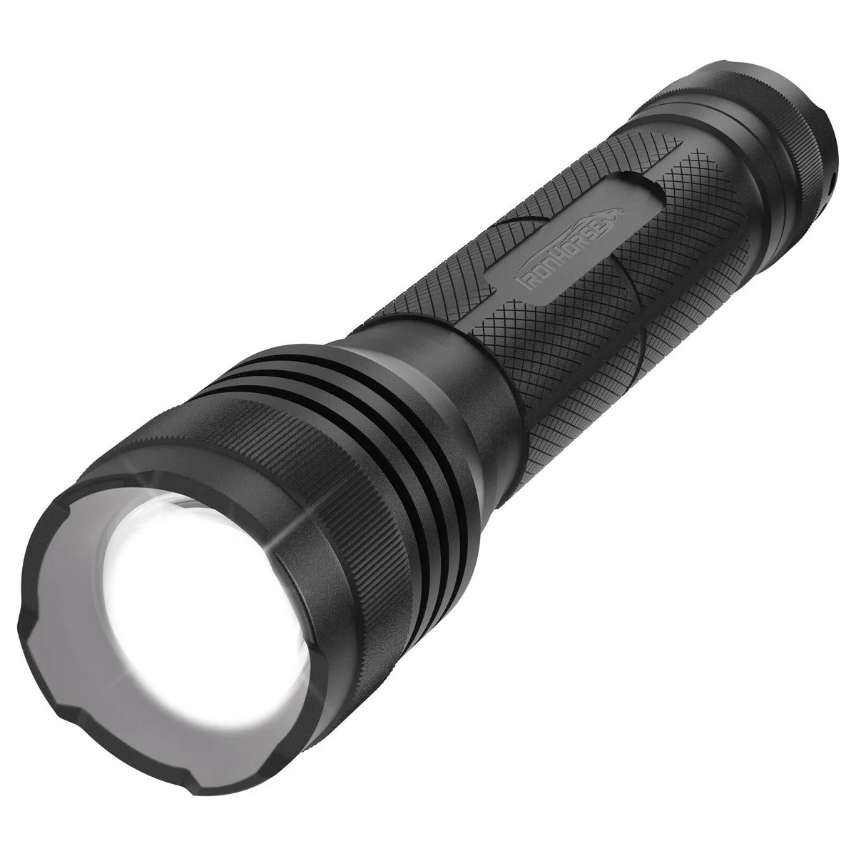 Ironhorse 1400lm Premium Torch Flashlight - Adjustable Focus - Black - 6 AA Batteries - Image 2