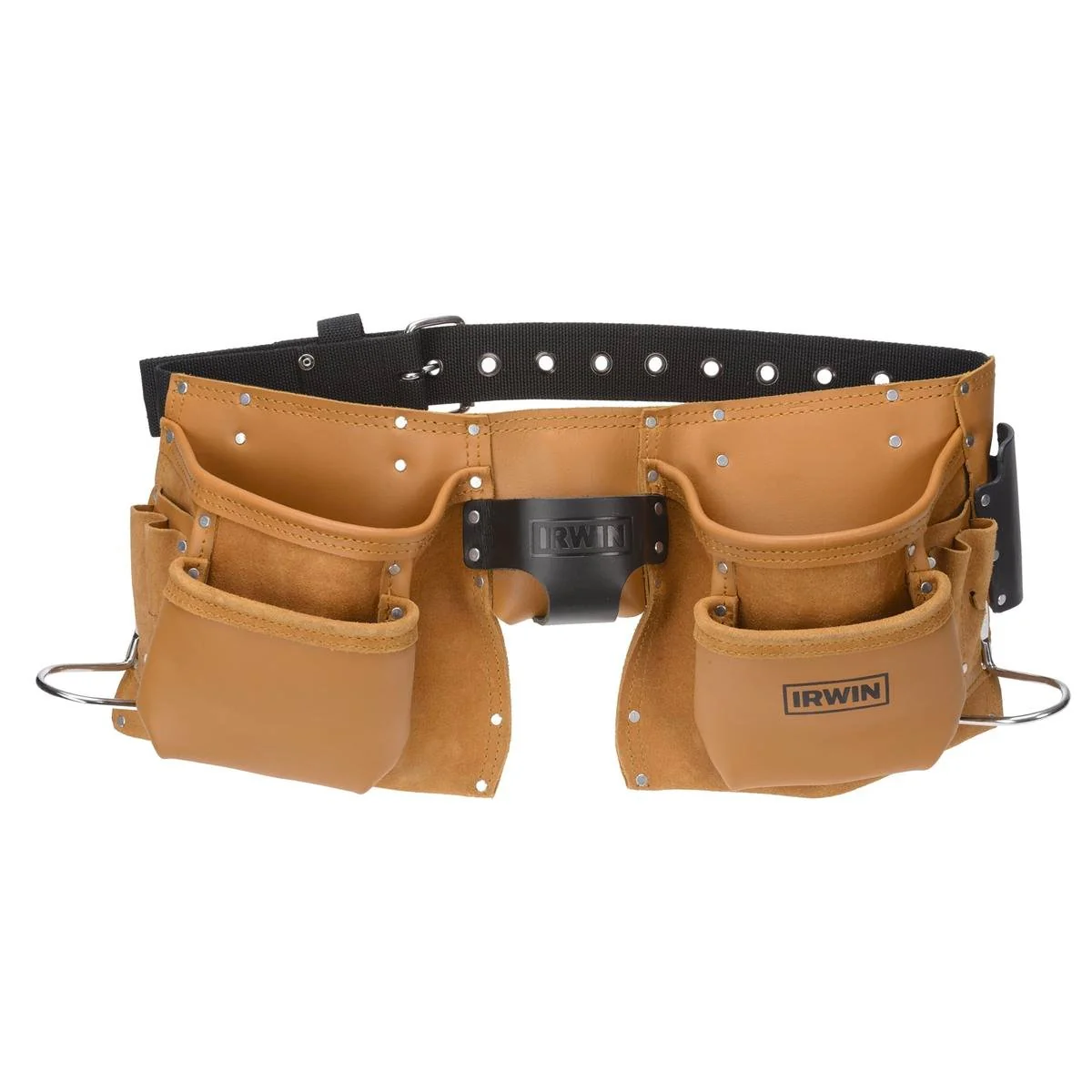 Irwin 10 Pocket Construction Tool Belt - Full Grain Leather - 64mm x 254mm x 495mm