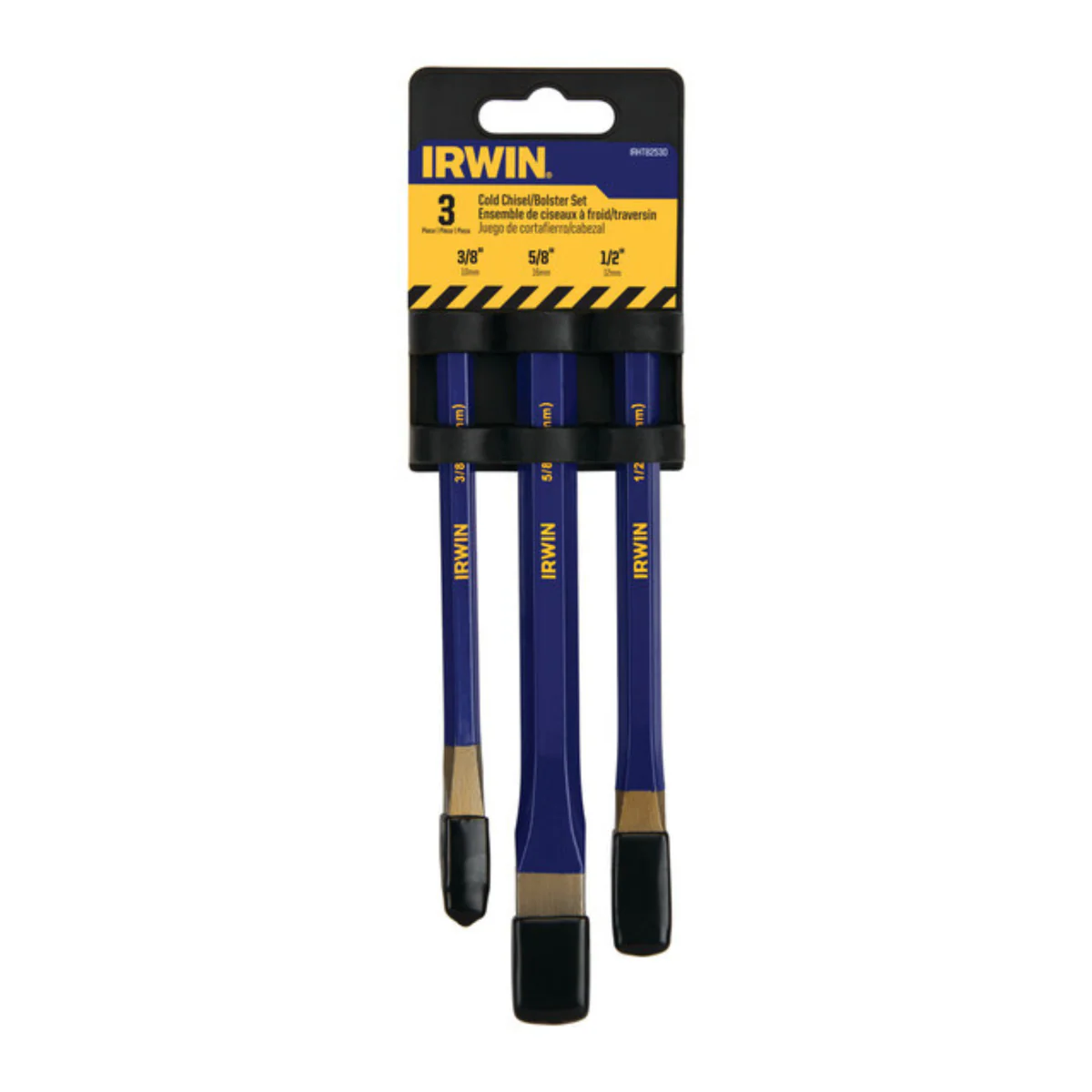 Irwin 3 Piece Cold Chisel Set - Forged Steel - 68mm x 24mm x 230mm - Rust Resistant - Image 4