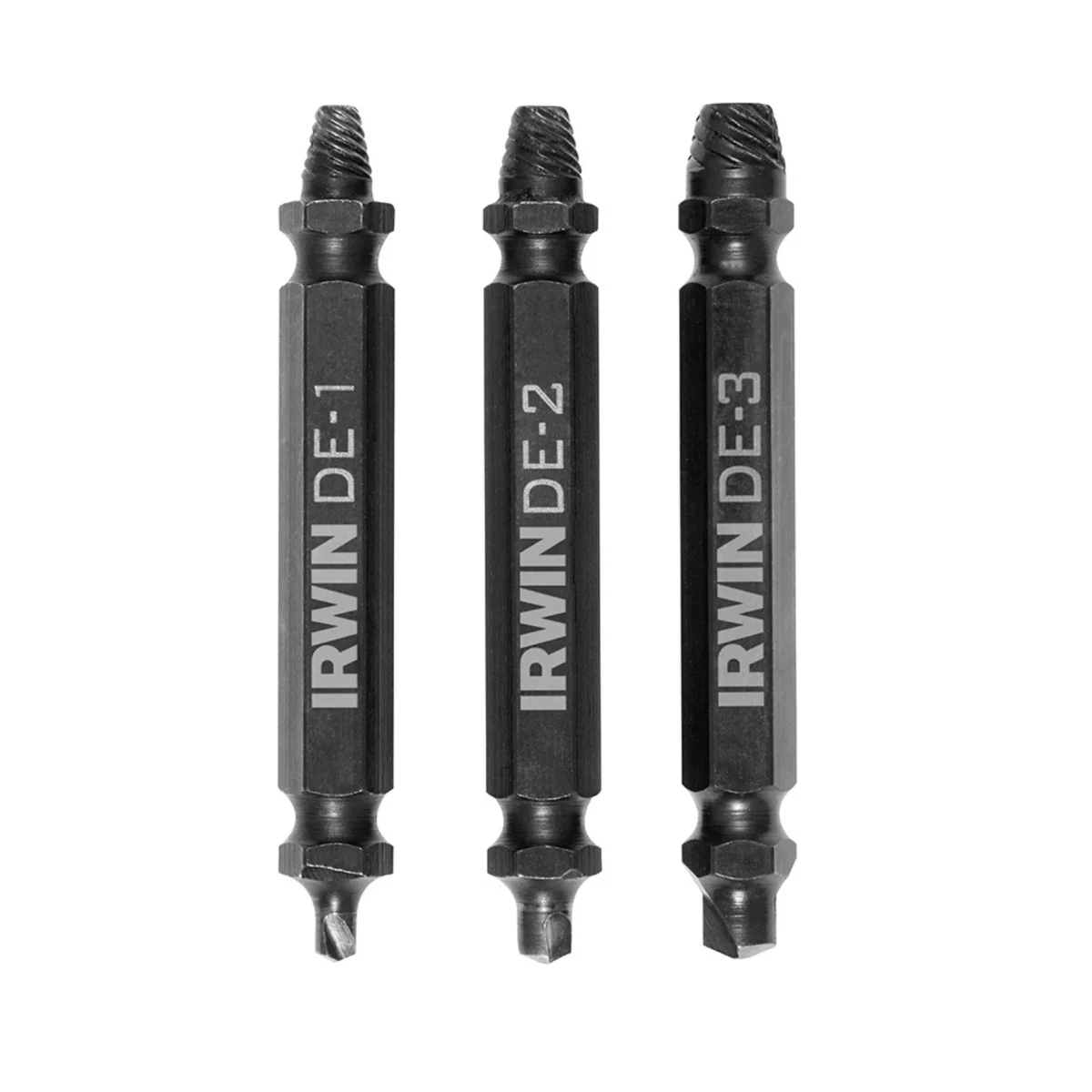Irwin 3 Piece Screw Extractor Set 1876224 - M2 High-Speed Steel - Durable