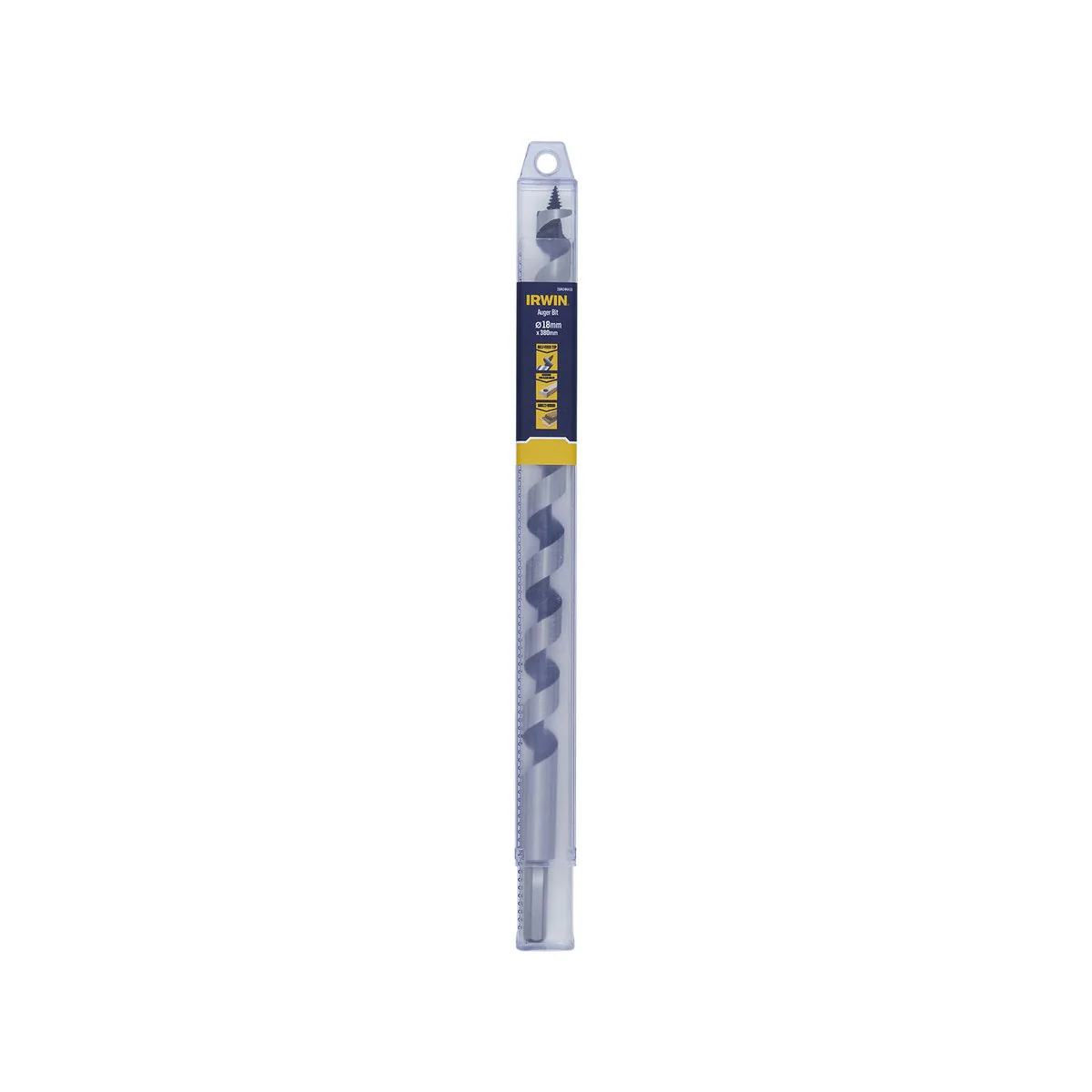 Irwin Auger Bit - 18 x 380mm - Hardened Steel - Self-Pulling Thread - Image 2