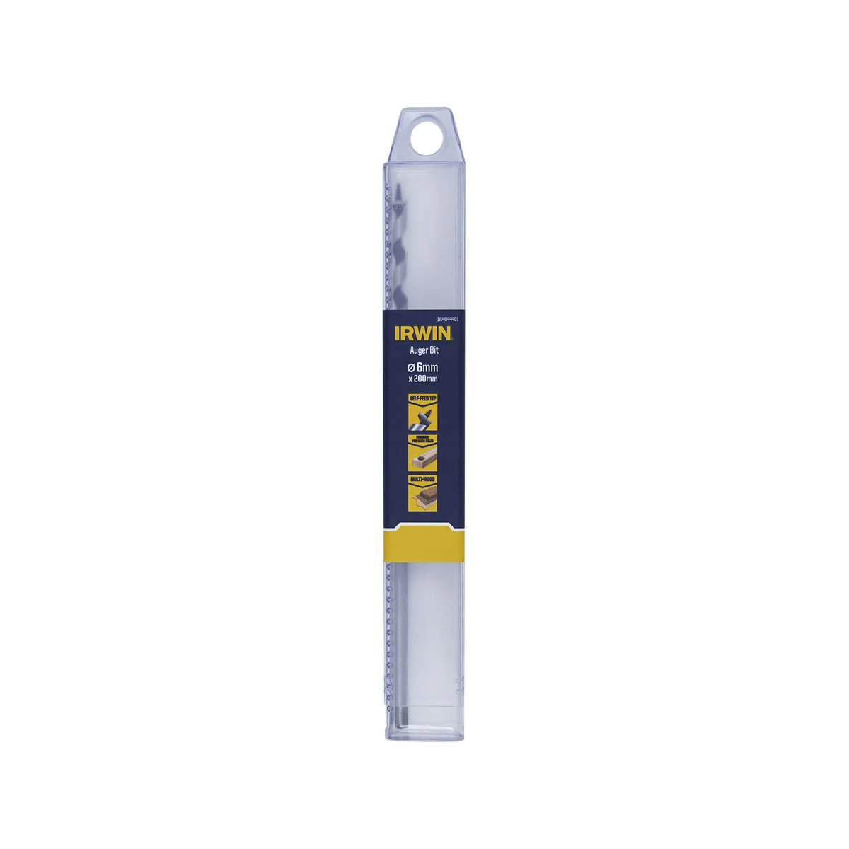 Irwin Auger Bit - 6 x 200mm - Hardened Steel - Self-Pulling Thread - Image 2