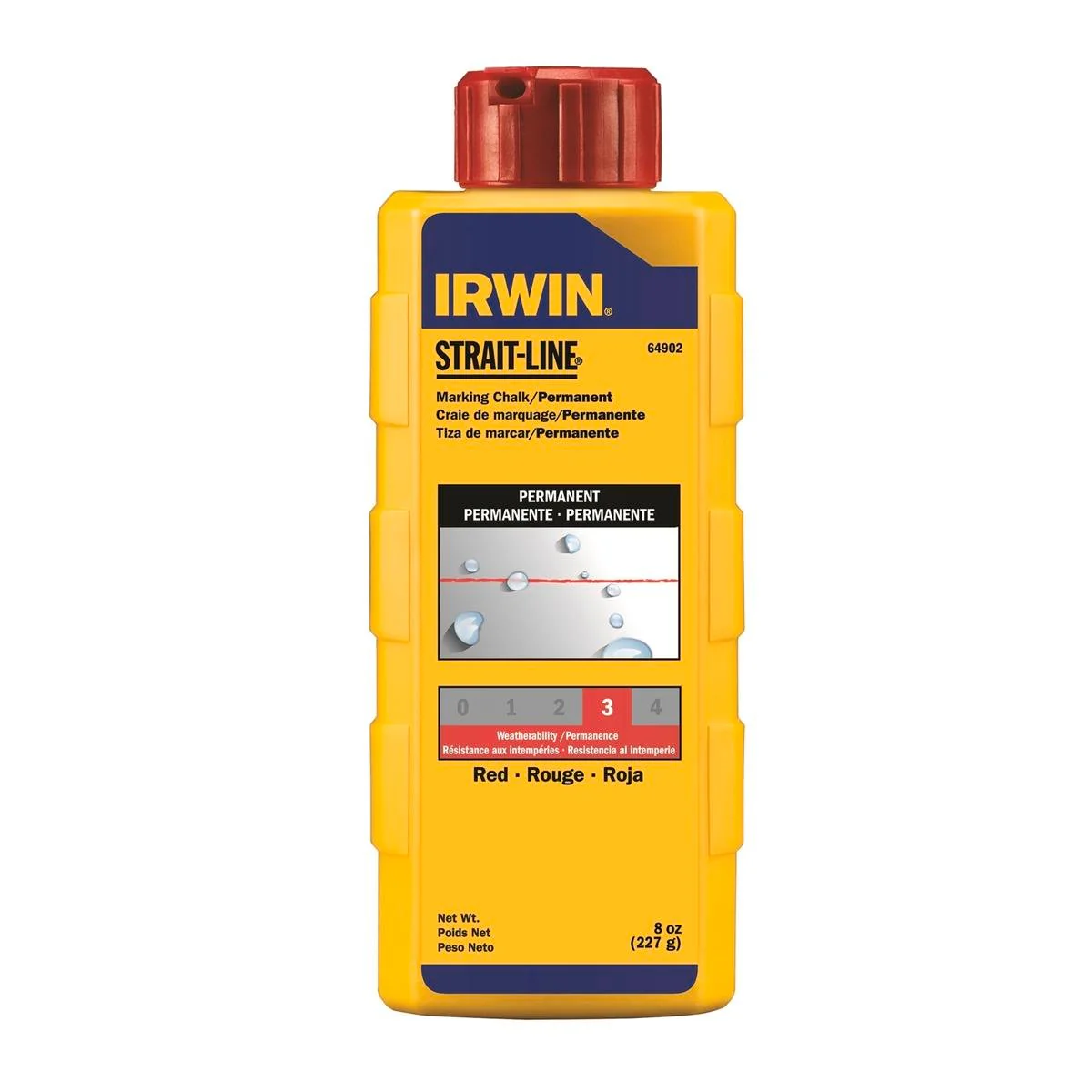 Irwin Chalk Powder - 8oz - Red - High Visibility Lines