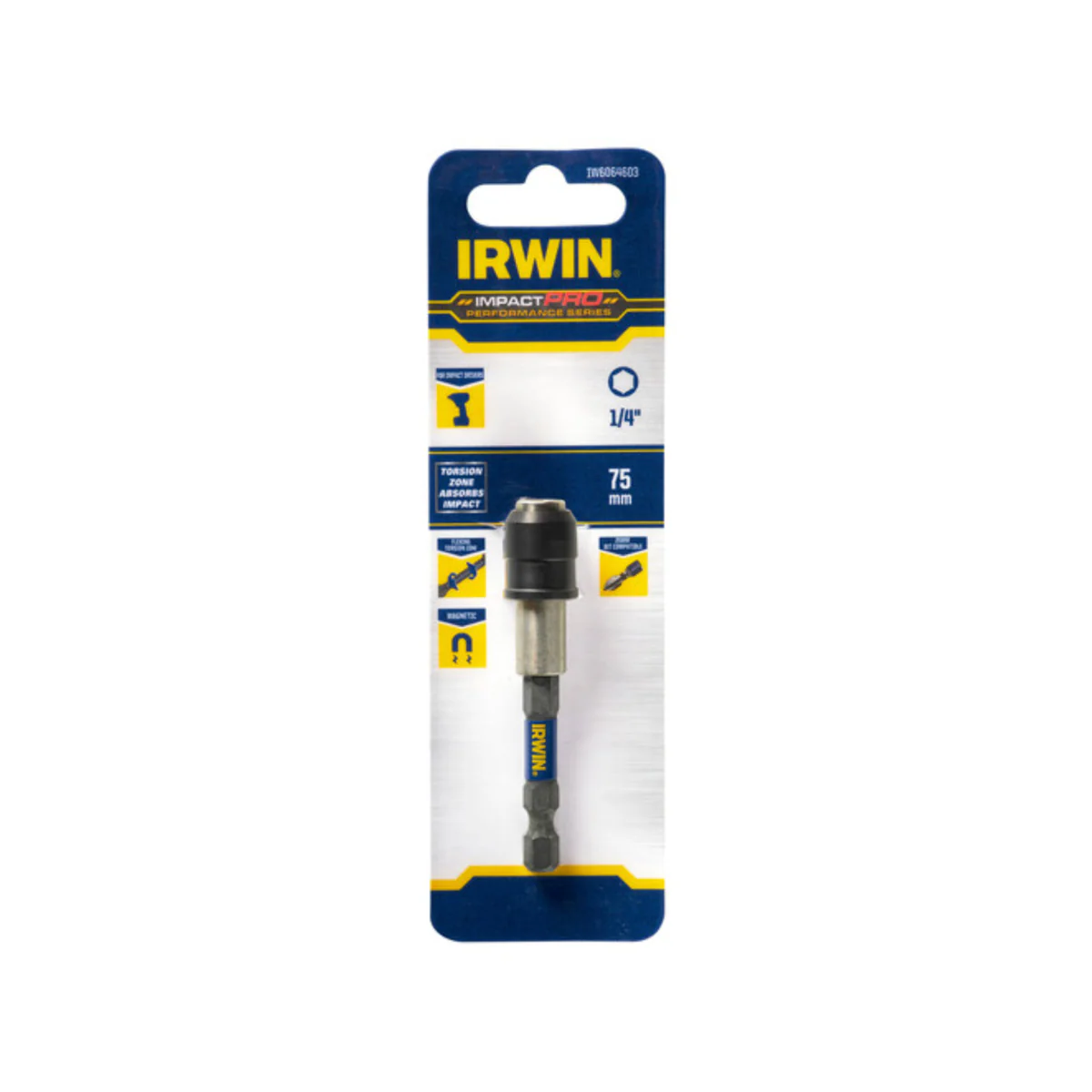 Irwin Impact Bit Holder - 25mm - Magnetic - Quick Change Design