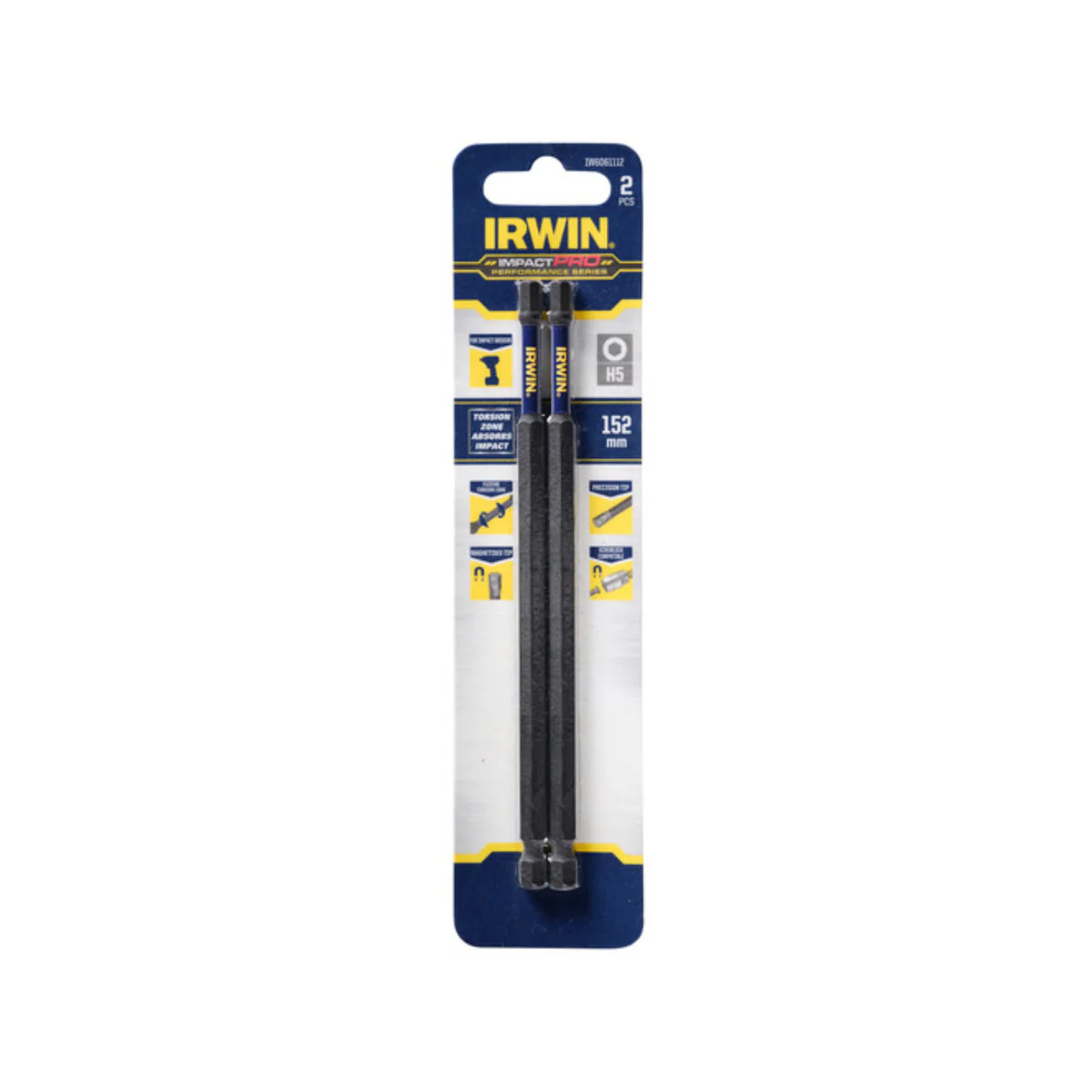 Irwin Impact Bits - 152mm - Magnetised - High Strength - 2 Pack