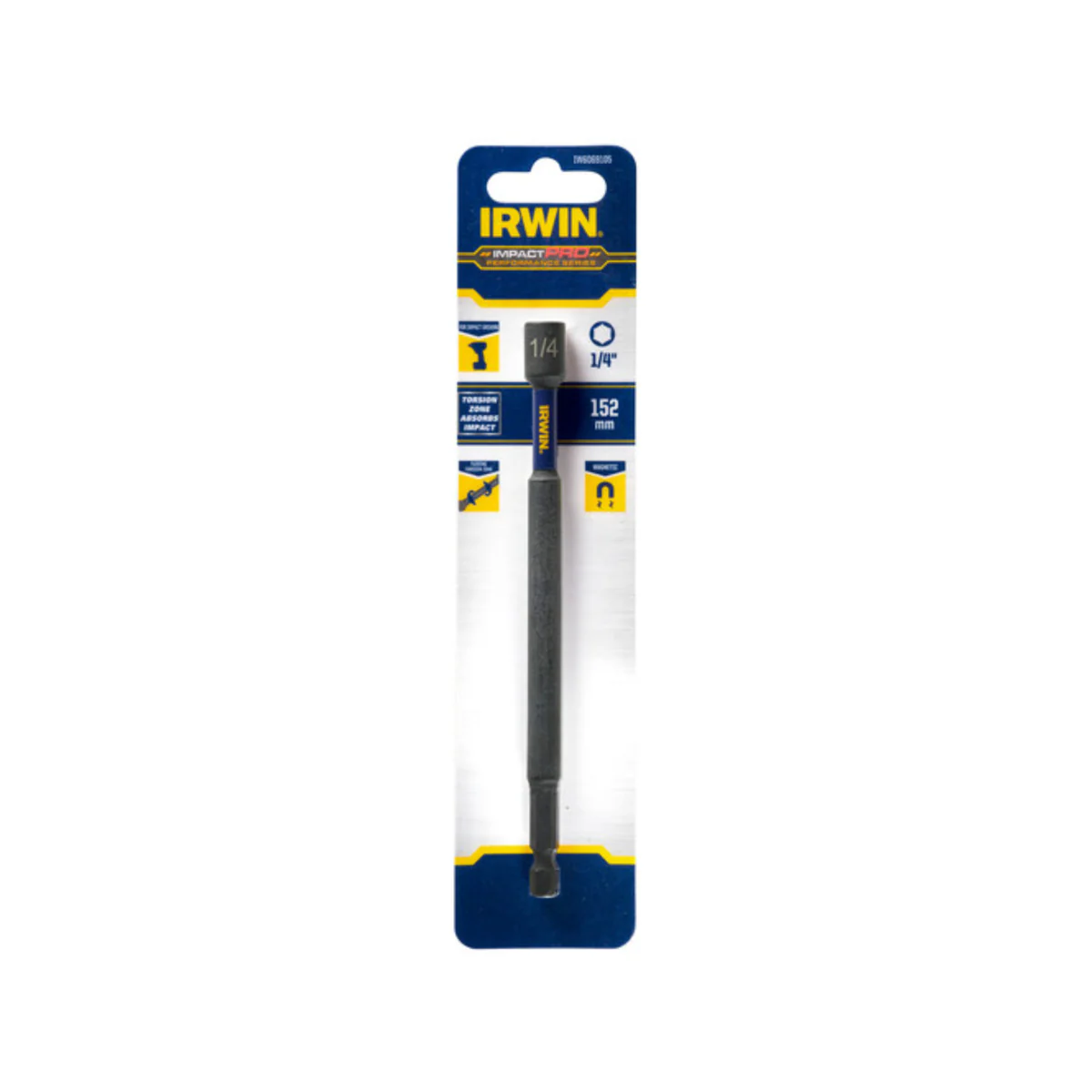 Irwin Impact Nutsetter - 152mm - 1/4" - Magnetised - High Strength