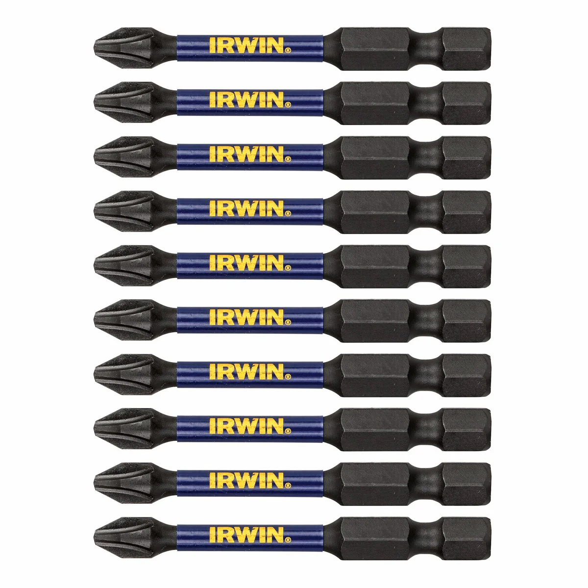 Irwin Impact Pro Performance - 57mm - 10 Pack - High Strength - Magnetised Tips - Image 2
