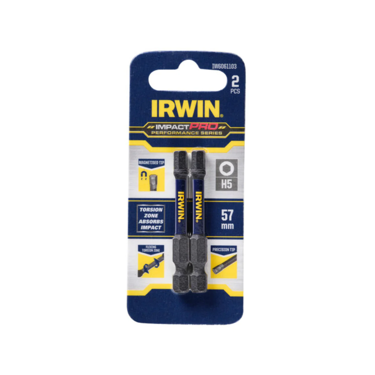 Irwin Impact Pro Performance - 57mm - Other - 2 Pack - High Strength