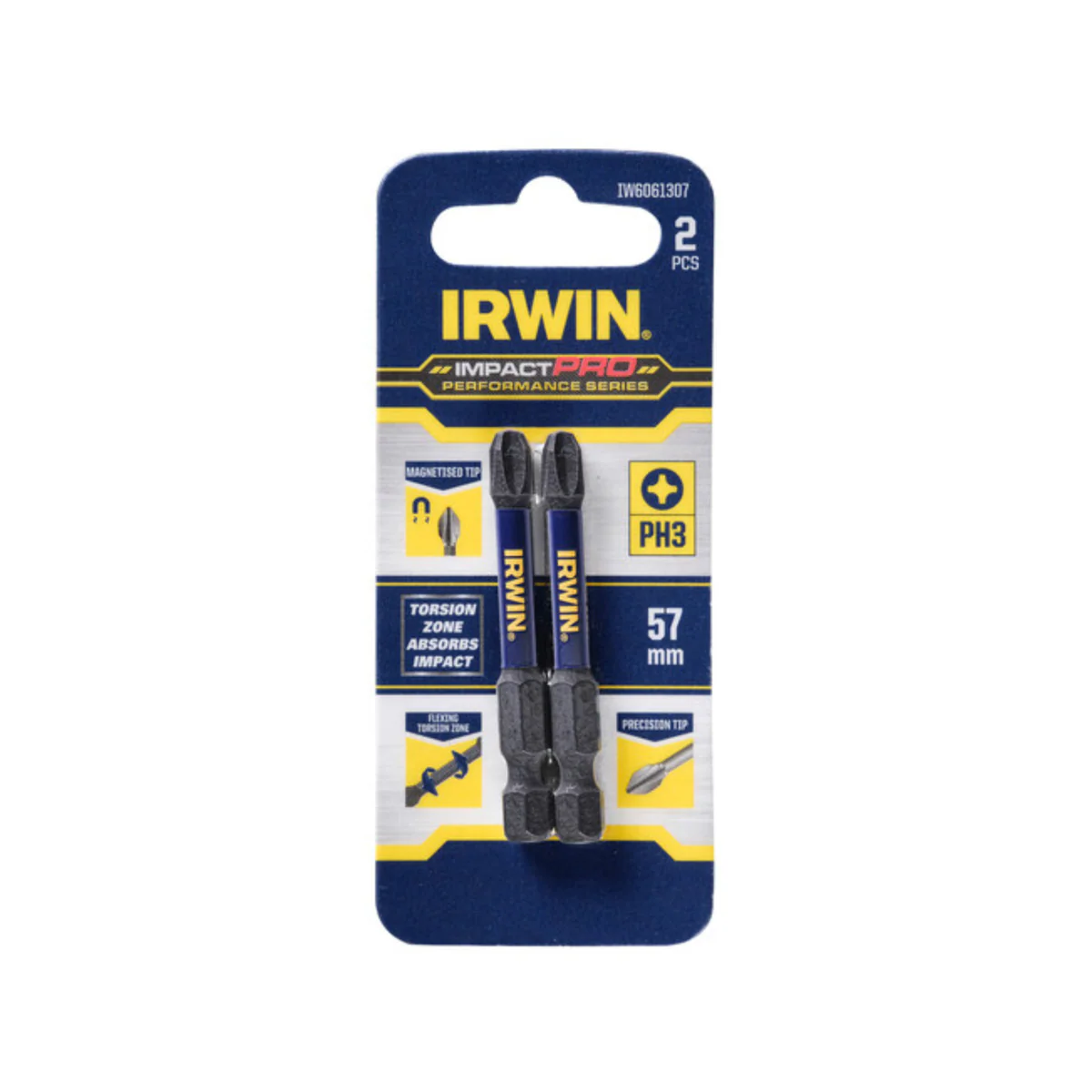Irwin Impact Pro Performance - 57mm - Other - 2 Pack - Magnetised Tips